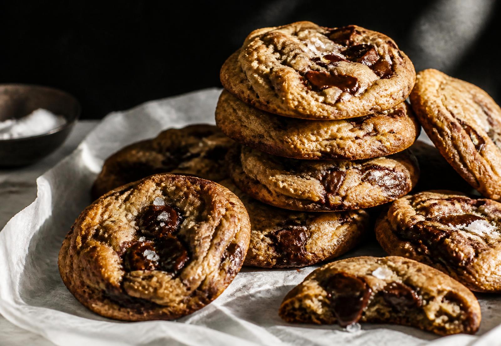 Seasonal cookies stacked on a plate