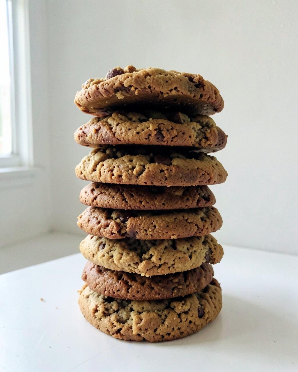Stack of thick artisan cookies
